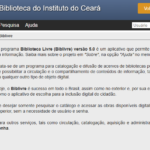 Restabelecimento do funcionamento do sistema Biblivre.
